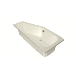 Xenz Lagoon Hoekbad - 170x75x48 - afvoer Midden - Links - Compact - acryl - pergamon SW102969