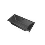 Xenz Kristal Ligbad - 160x75x48 - afvoer Midden - acryl - ebony SW378434