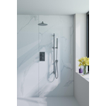 Fortifura Calvi Ensemble de douche à encastrer - thermostatique - bras mural - glissière - douche principale de 30 cm - douchette à main - flexible de douche en métal - Gunmetal PVD brossé SW1412056