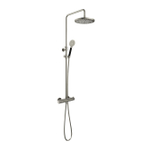 Hotbath Cobber X SDS9 - thermostatische regendoucheset - met 30cm ronde hoofddouche ronde handdouche - geborsteld nikkel (RVS) SW440529