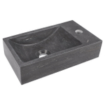 Differnz Hura Lave-mains - 40x22x11cm - pierre calcaire - gris SW1236898