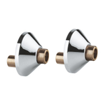 Grohe S-koppeling - met rozet - per paar - 3/8x1/2 inch - chroom 0430412