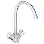 GROHE Costa L Robinet de cuisine avec bec haut et trou pour chaînette pression de l'eau basse chrome 0440176