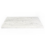 Saniclass Dia Plan vasque - 80x46cm - 1 trou de robinet - 1 découpe pour siphon - marbre - blanc poli SW728216