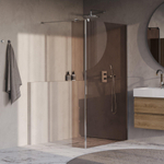 BRAUER Coral Lavabo pour meuble 119.6x45.7x10.5cm sans trop-plein 2 vasques Gauche et droite sans trou de robinet Composite Calacatta Gold SW721068