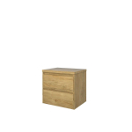 Proline Top badkamermeubelset - 60x46x55.2cm - wastafelblad - symmetrisch - MFC Ideal oak SW350360