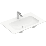 Villeroy & Boch finion meubelwastafel - 1 kraangat - 80x50cm CeramicPlus - zonder overloop - White Alpine (glans wit) SW106520