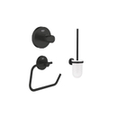 Grohe Essentials Toiletaccessoires - toiletrolhouder - zonder klep - toiletborstel - handdoekhaak - matte black (mat zwart) SW1204282