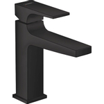 Hansgrohe Metropol 110 wastafelkraan - 18.4cm hoog - push open waste - voorsprong 13.5cm - mat zwart SW297295