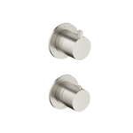 Hotbath Ace Afbouwdeel - voor inbouwthermostaat - 3-weg - omstel - geborsteld nikkel (RVS) SW1117614