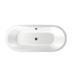 Xenz Gomera ligbad - 180x80cm - met overloop - zonder afvoer - Acryl Wit SW103075