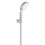 GROHE Vitalio Go 100 Ensemble de douchette - 1 jet - rond - avec support - avec coude de raccordement baignoire - flexible lisse - 175cm - chrome SW96621