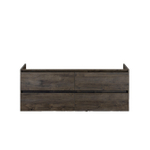 H&R Badmeubelen Infinity Wastafelonderkast - 140x44.8x55cm - 4 lades - greeploos - espresso SW530014