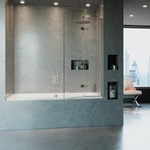 Crosswater Optix 10 Pare-baignoire - 90x150cm - droite - inox brossé SW876290