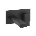 Crosswater Verge Inbouw wastafelkraan - 2 gats - 21cm uitloop - mat zwart SW648422