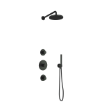 Hotbath Cobber IBS Set de douche à encastrer avec douchette stick et douche de tête 20cm Noir mat SW440396