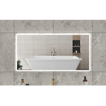 H&R Badmeubelen Mikado spiegel – 140x70 cm – indirecte LED rondom – spiegelverwarming – Zilver SW997264