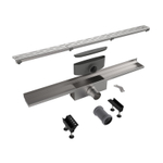 Easy Drain Compact Wall caniveau de douche mural plaque simple avec sortie latérale 6x70cm 50mm inox 2301196