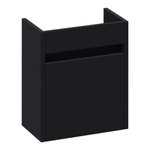 Saniclass Nexxt Fonteinonderkast - 40x45x22cm - 1 rechtsdraaiende deur - greep - MDF - mat zwart SW522679