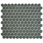 The Mosaic Factory Hexagon mozaïektegel - 26x30cm - wand en vloertegel - Zeshoek/Hexagon - Porselein Camo Green Mat SW1015069