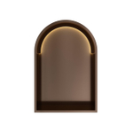 Hotbath &MORE Boîte encastrée ou niche encastrée Modèle en arc 30x45x10cm avec LED IP44 Bronze toscan SW1246504