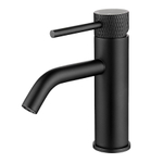 Wiesbaden Ribbd Mitigeur lavabo avec coldstart noir mat SW632109
