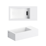 Clou Flush 3 lavabo 36x18x9cm sans trou pour robinet aluite Blanc mat SW9364