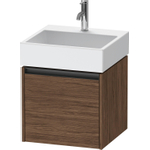 Duravit Ketho.2 Wastafelonderbouwkast - met 1 lade - 48.4x46x44cm - met greep antraciet - donker noten mat SW772211