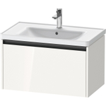Duravit Ketho.2 Wastafelonderbouwkast - met 1 lade - 78.4x45.5x44cm - met greep antraciet - hoogglans wit SW772935