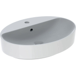 Geberit VARIFORM opzetwastafel - 60x45cm - met 1 kraangat - met overloop - glans wit SW417186