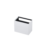 INK P2o Meuble sous-lavabo - 80x45x65cm - 2 tiroirs - push to open - avec façades droites rapportées - laque MDF - blanc mat SW207448