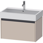 Duravit Ketho.2 Wastafelonderbouwkast - met 1 lade - 78.4x46x44cm - met greep antraciet - taupe supermat SW773147