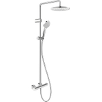 Duravit Shower Systems Douchesysteem - thermostatisch - HOH=15cm - hoofddouche Ø25.2cm - handdouche rond - glans chroom SW962518