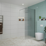 Fortifura Galeria Douche à l'italienne - 90x200cm - verre nervuré - Chrome SW876952