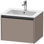 Duravit Ketho.2 Wastafelonderbouwkast - met 1 lade - 61x48x44cm - met greep antraciet - basalt mat SW771907