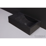 Forzalaqua Venetia fonteinbak 40x22x10cm wasbak Rechts 0 kraangaten Natuursteen Hardsteen gezoet SW369822