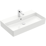 Villeroy & Boch memento 2.0 wastafel onderzijde - geslepen - 80x47cm - met overloop - 1 kraangat - White Alpine (glans wit) SW354339