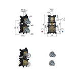 Hotbath Cobber Inbouwdeel - Inbouw thermostaat met 2-weg stop-omstel SW799332