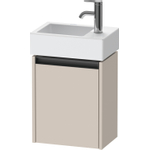 Duravit Ketho.2 Wastafelonderbouwkast - met 1 deur - 36.4x23.8x44cm rechts - met greep antraciet - taupe mat SW771889