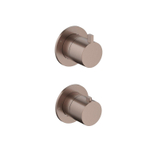 Hotbath Ace Partie apparente - pour mitigeur thermostatique encastré - 3 voies - inverseur - Cuivre brossé PVD SW1117665