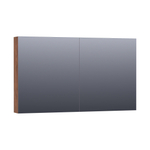 BRAUER Impress Deluxe armoire de toilette - 120x70x15cm - éclairage interne et externe - 2 portes miroir double face - Forêt Cacao SW371793