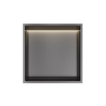 Hotbath &MORE Inbouwbox of inbouwnis - 30x30x10 - with LED IP44 - Geborsteld gunmetal PVD SW1246563