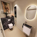 MONDIAZ TURE-DLUX Meuble toilette - 40cm - Rosee - EDEN - vasque Lava - position droite - 1 trou de robinet SW1105230