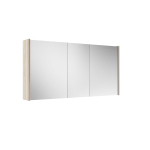 Saniclass Prime Armoire de toilette avec miroir - 120x63x16cm - panneaux latéraux inclus - chêne clair SW910744