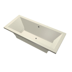 Xenz Society Duobad - 170x75x53 - afvoer Midden - acryl - pergamon SW102899