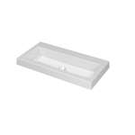 INK Dock Lavabo - 80x40x6cm - 1 bassin - 0 trous de robinet - polystone blanc brillant SB3415010