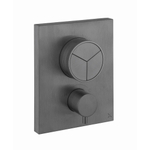 Crosswater Crossbox Douchekraan - thermostatisch - geschikt voor 3 functies - push - slate gunmetal (antraciet) SW927994