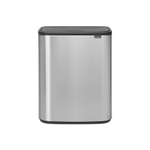 Brabantia Bo Touch Bin Afvalemmer - 60 liter - kunststof binnenemmer - matt steel fingerprint proof SW1117295