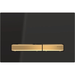 Geberit Sigma50 bedieningsplaat - 2-toets spoeling - vierkant - zwart messing SW420648