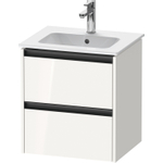 Duravit Ketho.2 meuble sous-lavabo 51x42x54,9cm adapté pour 1 vasque Panneau de particules blanc Mat SW773078